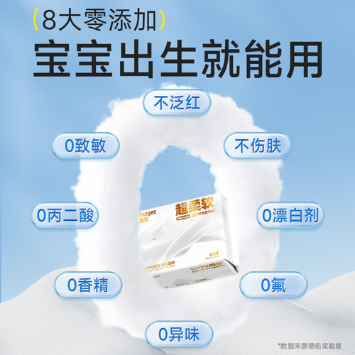 【详情享优惠】德佑超柔100%新疆棉源柔巾婴儿专用一次性洗脸巾 - 图1