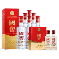 国窖1573白酒52度500ml*6整箱+赠2瓶50ml