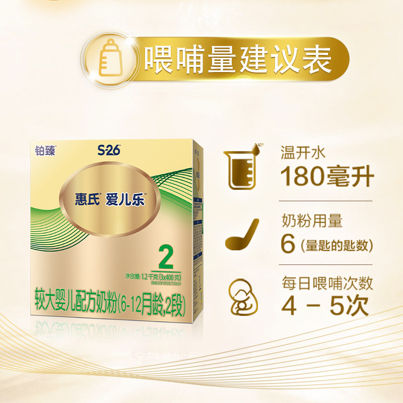 惠氏s-26金装爱儿乐2段月膳食纤维 够实汇超市婴幼儿牛奶粉