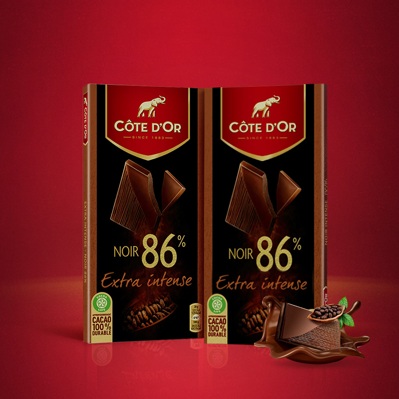 【進口】克特多金象黑巧克力86%可可金象巧克力100g*2網紅零食_天貓超市_零食_堅果_特產