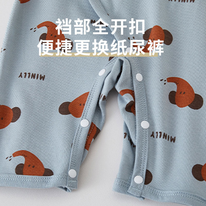 有吉小贝新生婴儿连体衣纯棉宝宝蝴蝶哈衣四季双层护肚和尚服衣服,淘宝优惠券,粉丝福利购,淘宝优惠卷