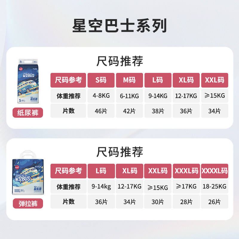 卡布母婴星空巴士拉拉纸尿裤益生菌婴儿尿不湿装轻薄透气不闷正品