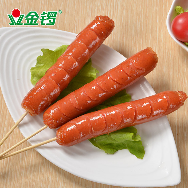 金锣台式热狗肠500g/袋原味香肠烤肠早餐肠火腿肠烧烤火锅食材