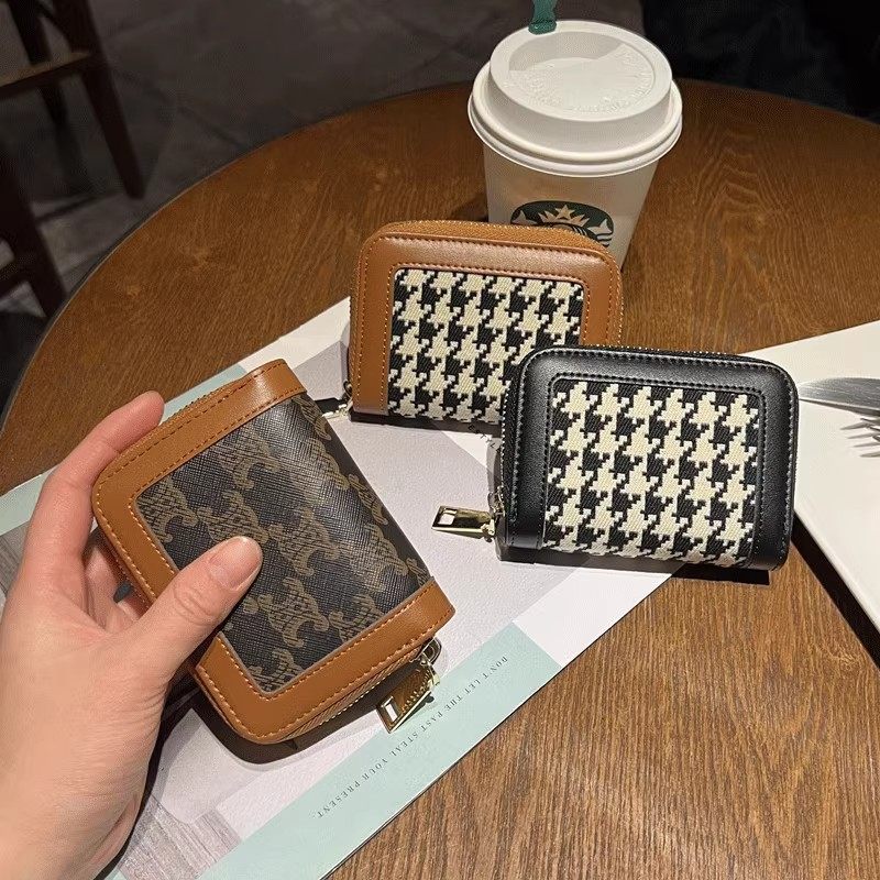 格子卡包女士防消磁证件位大容量驾驶证套卡片包高档防盗刷卡夹,淘宝优惠券,粉丝福利购,淘宝优惠卷