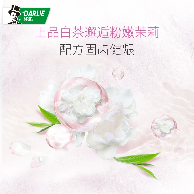 DARLIE好来(原黑人)牙膏茶倍健茉莉白茶140g*2护龈去牙菌斑亮齿 - 图2