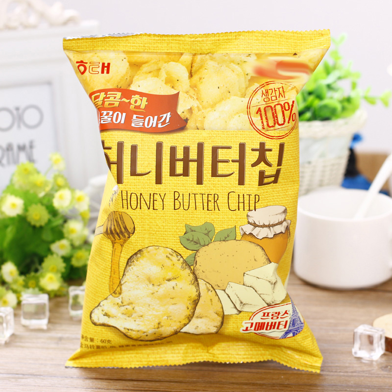 韩国进口海太蜂蜜黄油薯片60g网红薯片办公室零食小吃 - 图2