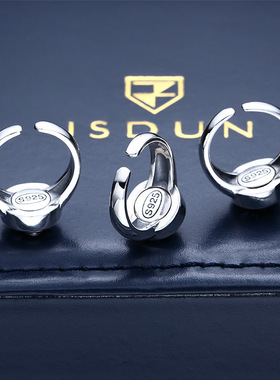 925纯银泰银KING BABY开口戒指男女复古易烊千玺同款十字架船锚潮