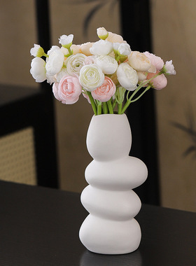 ins入户风花瓶高颜值仿真花桌摆插花客厅民宿服装家居感装饰摆件