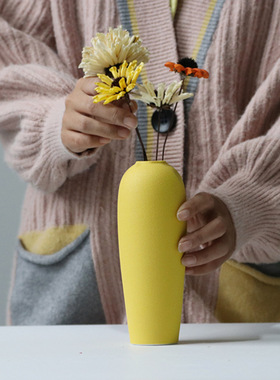 尚瓷开业挂件景德镇陶瓷小花瓶北欧简约家居酒店装饰摆件干花插花