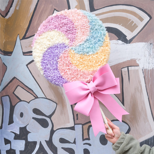 等花来永生花棒棒糖波板糖彩虹马卡龙材料情人生日毕业季礼物diy - 图1