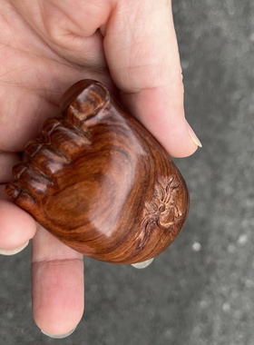 海南黄花梨木雕刻手把件红木文玩汽车挂件蜘蛛小脚丫钥匙扣