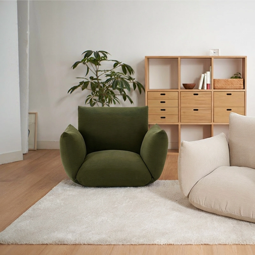 窝窝沙发可躺可睡单人卧室布艺懒人沙发豆袋人类狗窝卧室单人沙发 - 图0