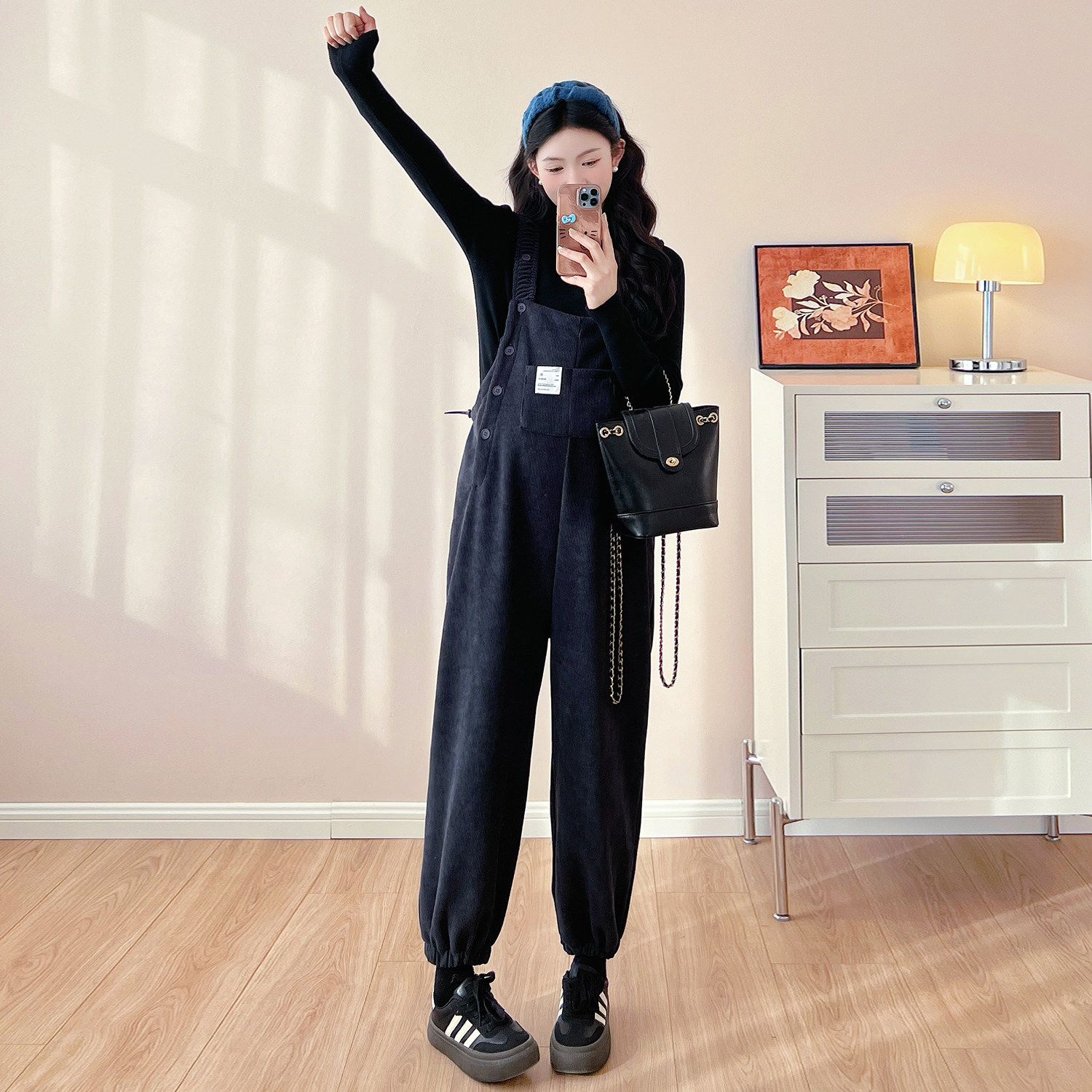 大码孕妇背带裤秋季2025新款束脚长裤女宽松工装裤减龄显瘦200斤,淘宝优惠券,粉丝福利购,淘宝优惠卷