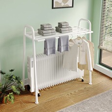 Стеллаж для просушки 踢脚线取暖器烘衣架婴儿晾衣架落地室内通用油汀烘干架子暖气衣杆