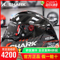 SHARK shark Lorenzo charcoal fiber RACE R PRO GP Large tail motorcycle Spartan full helmet helmet