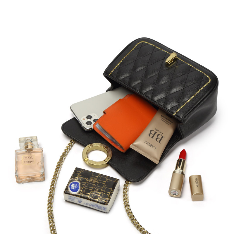 金狐狸夏季2020新款潮菱格斜挎小包 金狐狸仕美克女士包袋