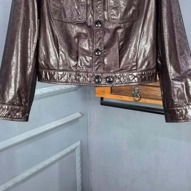 2025秋冬新款真皮皮衣女绵羊皮翻领休闲百搭短款机车夹克,淘宝优惠券,粉丝福利购,淘宝优惠卷