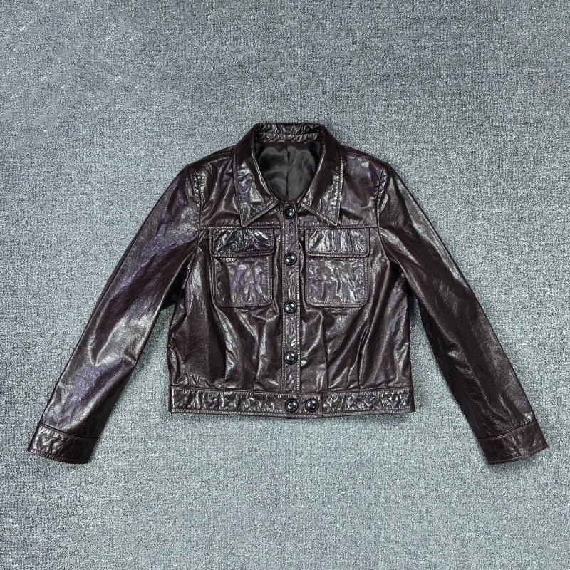 2025秋冬新款真皮皮衣女绵羊皮翻领休闲百搭短款机车夹克,淘宝优惠券,粉丝福利购,淘宝优惠卷