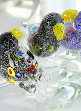 琉璃摆件公鸡生肖动物软装