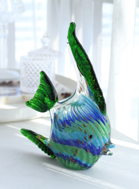 意器琉璃摆件燕尾鱼可爱动物装饰