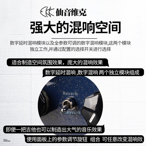 CKK仙音维克 电吉他单块效果器过载失真法兹延时混响合唱颤音延迟 - 图3