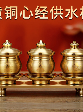 黄铜中式佛具供水杯家用