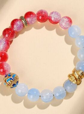 手链 爆款哪吒同款琉璃手链男手工原创设计感手串女小