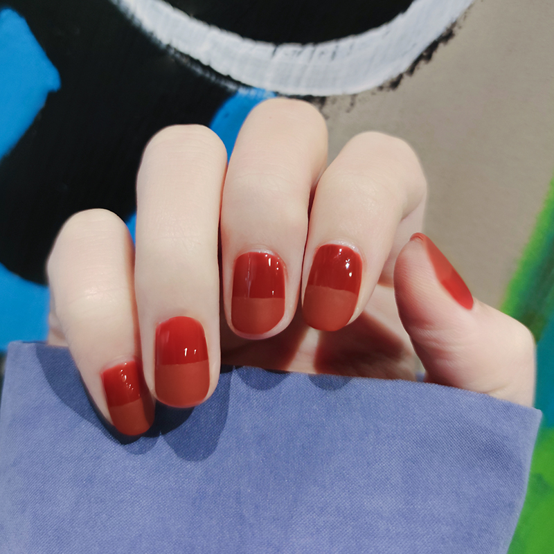 美潮旗舰店美潮甲油胶年新款流行色春季磨砂哑光美甲梅子色绿色指甲油胶2