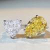 Love drop double stone design open adjustable ring