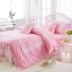 Cotton Solid Color Lace Princess Bed Dress Bed Cover Single Piece Cotton Hàn Quốc Tấm Ren Đơn Giường đôi - Váy Petti váy giường đẹp	 Váy Petti