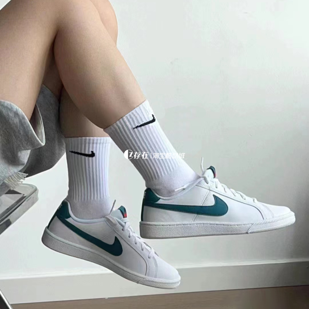 Nike Court耐克女子开拓者新款低帮小白鞋休闲女子板鞋749867-121 - 图1