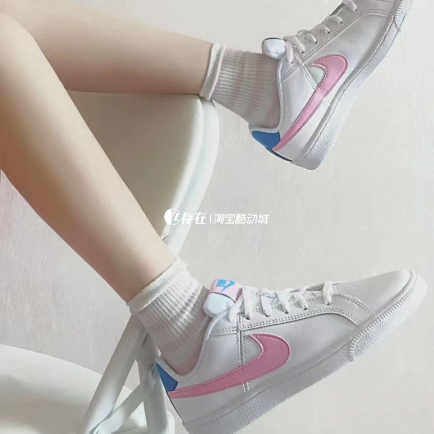 Nike Court耐克女子开拓者新款低帮小白鞋休闲女子板鞋749867-121 - 图2