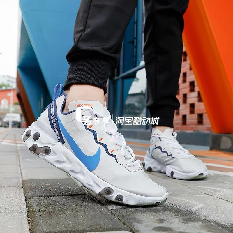 Nike/耐克 React Element 55 男女高桥盾休闲跑步鞋CI9593 BQ2728 - 图1