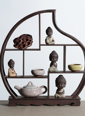 古玩博古架茶室书房小摆件展示架