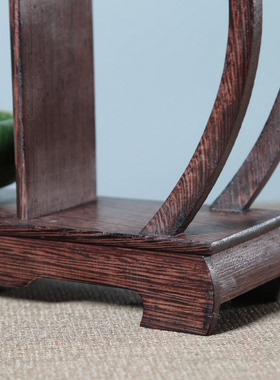 鸡翅木紫砂壶博古架摆件