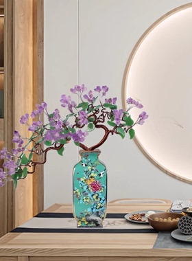 天然紫水晶发财树摆件桌面客厅边几玄关电视柜轻奢装饰品乔迁新居