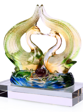 琉璃中式风家居客厅酒柜装饰品