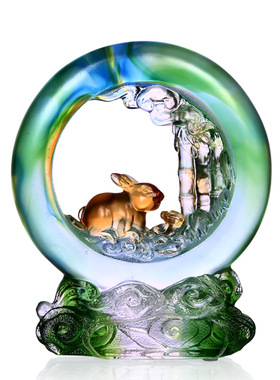 琉璃祝福摆件结婚定制礼品