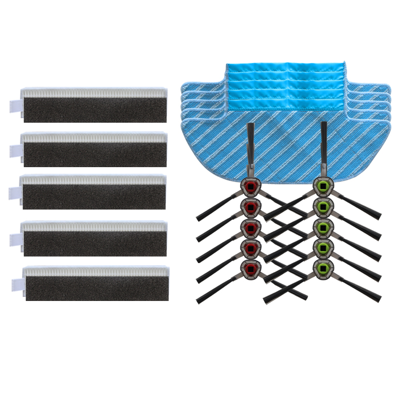 杰伯利适配科沃斯DK45 DK41 DK35 DK33扫地机配件滤网边刷抹布-图3