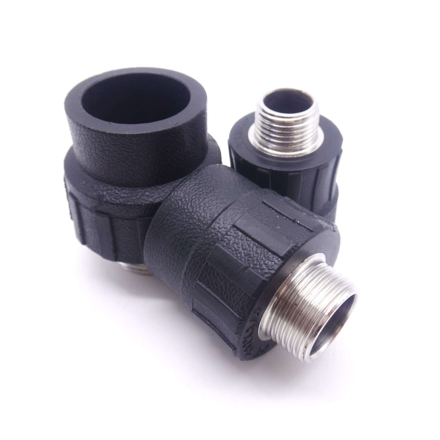 pe外丝直接黑色热熔外牙接头2025324分6分1寸饮自来水管熔接配件