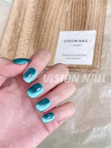 VISION NAIL墨尔本显白短款猫眼美甲贴片成品可拆卸手工穿戴甲片 - 图2