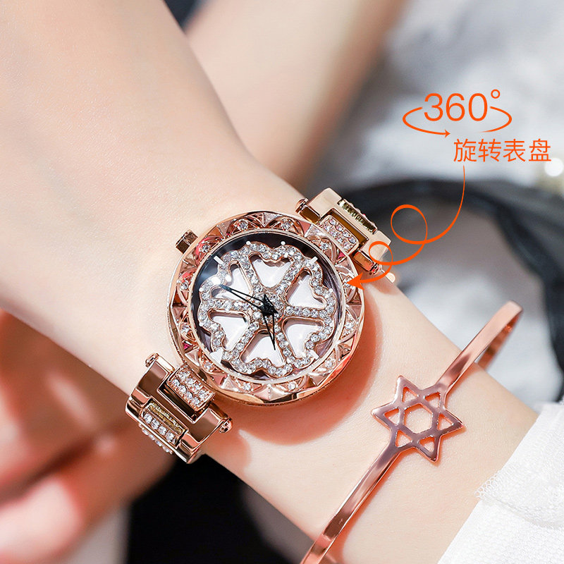 满钻时来运转女士ins风2020年女表 梦达菲手表国产腕表