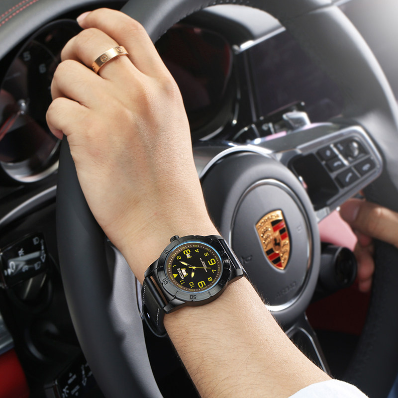 户外男潮学生防水时尚新款石英表 梦达菲手表国产腕表