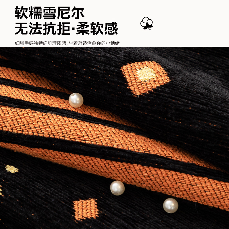 蝴蝶雪尼尔沙发垫子不规则四季通用异形高级感轻奢坐垫防滑盖布巾