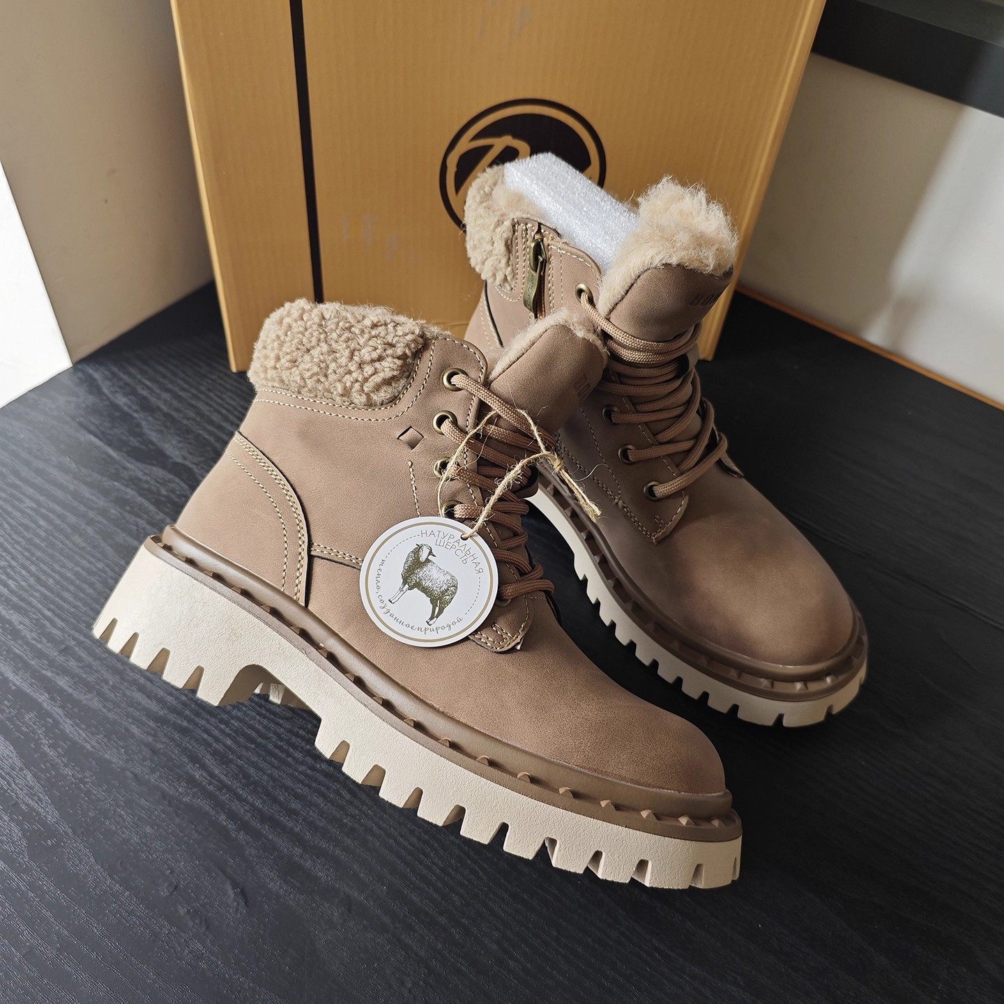 出口俄罗斯单加绒马丁靴冬季保暖羊毛内胆厚底系带工装靴防滑棉靴,淘宝优惠券,粉丝福利购,淘宝优惠卷