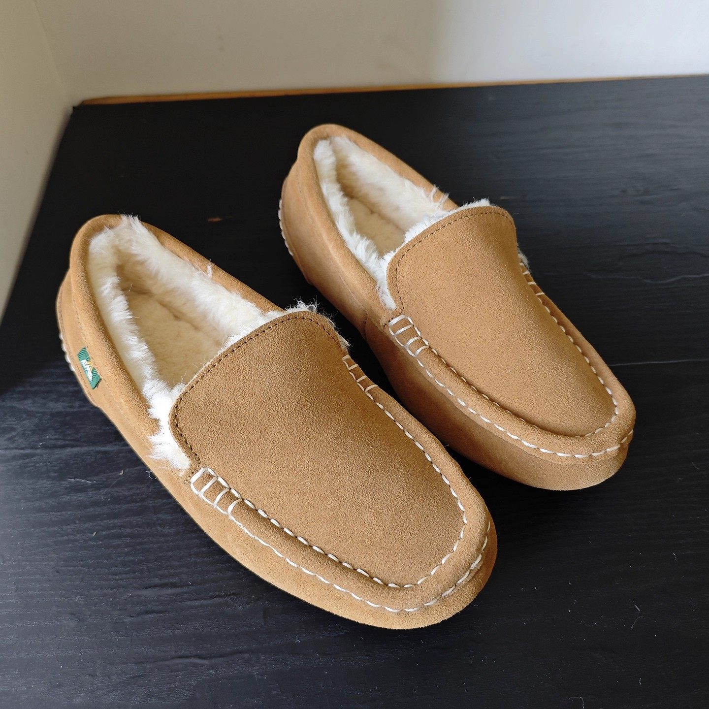 2025年新款反绒时尚百搭豆豆鞋女加绒保暖懒人鞋一脚蹬乐福毛绒鞋,淘宝优惠券,粉丝福利购,淘宝优惠卷