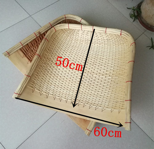 特大号柳编簸箕农用家用大小号竹编藤编柳条簸箕笸箩筐篮竹筛单个 - 图0