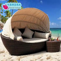 Outdoor vines Lying Bed Garden Shading Imitation Vine Deck Chairs Beach Swimming Pool Casual Sloth Outdoor Terrace Lunchtime Lying Bed