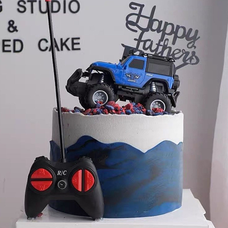 六一儿童节遥控赛车电动越野车生日蛋糕装饰61男孩汽车烘焙机器人,淘宝优惠券,粉丝福利购,淘宝优惠卷