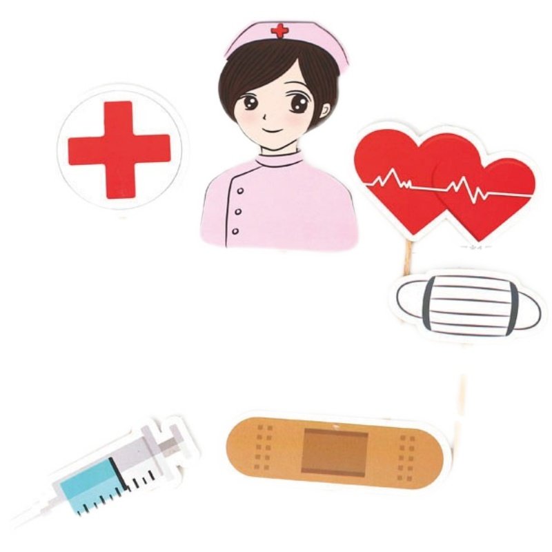 512医师节蛋糕装饰护士节快乐白衣天使蛋糕插牌护士翅膀插件配件,淘宝优惠券,粉丝福利购,淘宝优惠卷